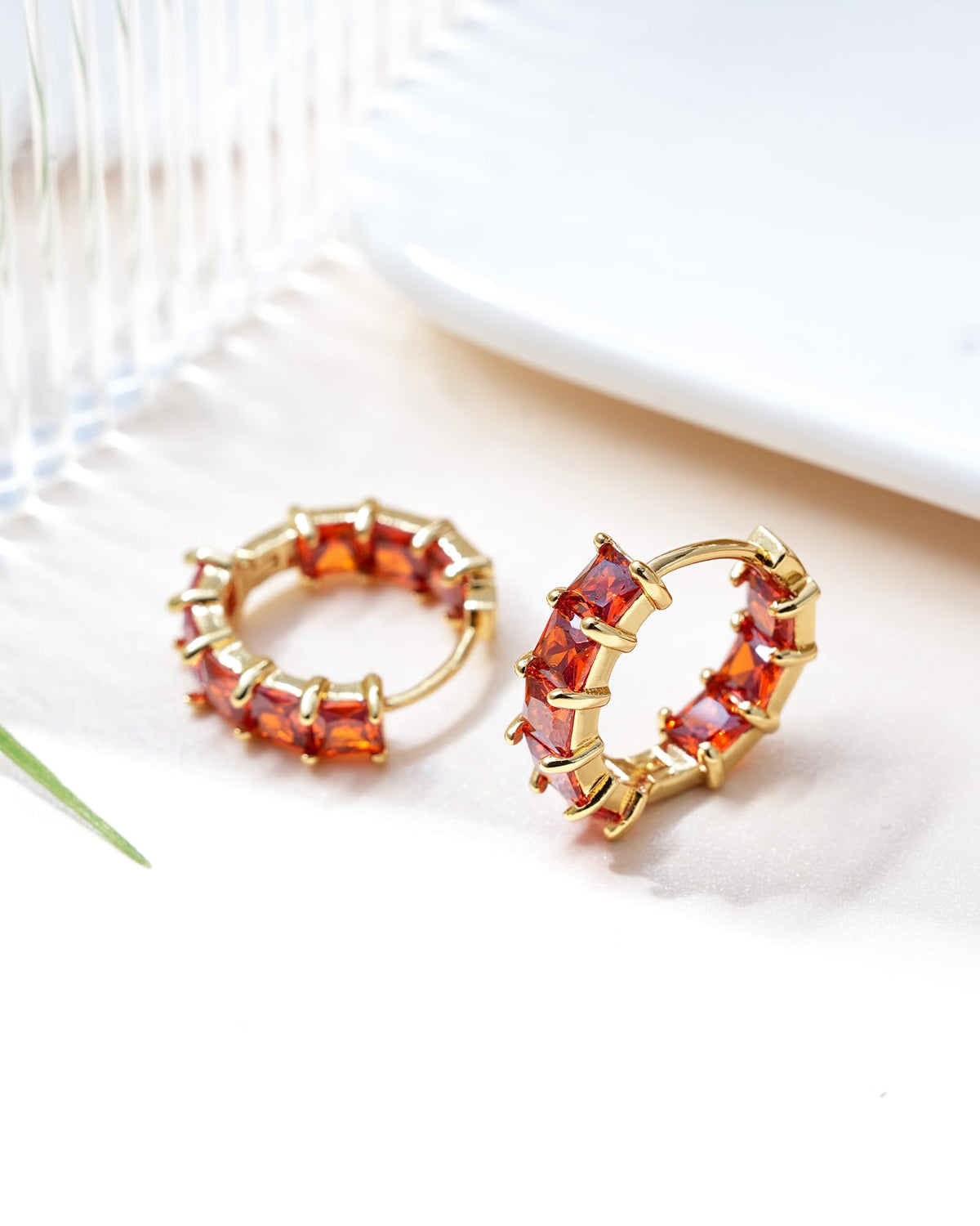 Gold Hoop Earrings – Dainty & Sparkling Elegance