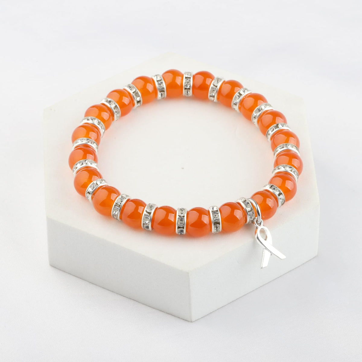 Orange Beaded Bracelet