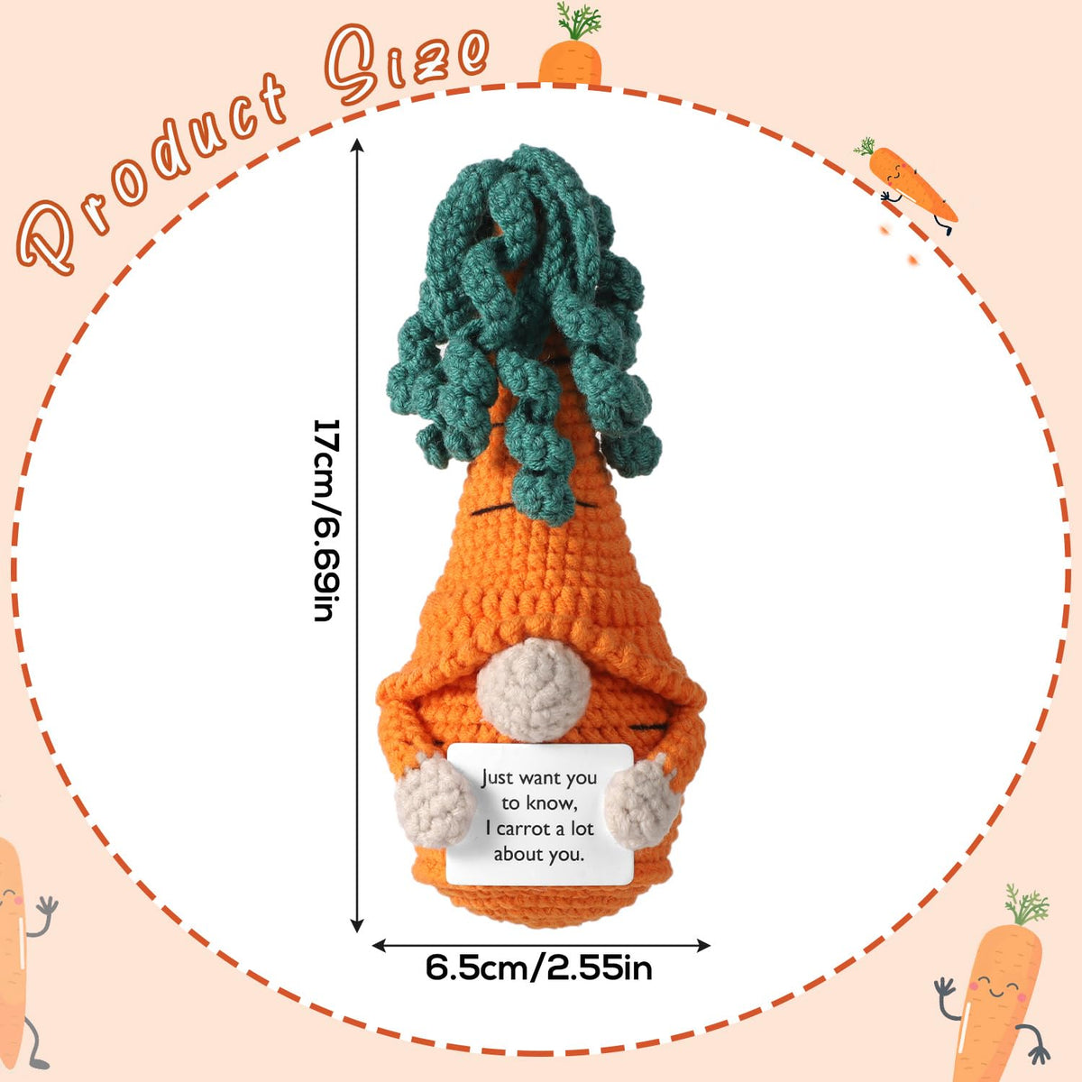 Gnome Knitted Inspirational Doll (Orange)