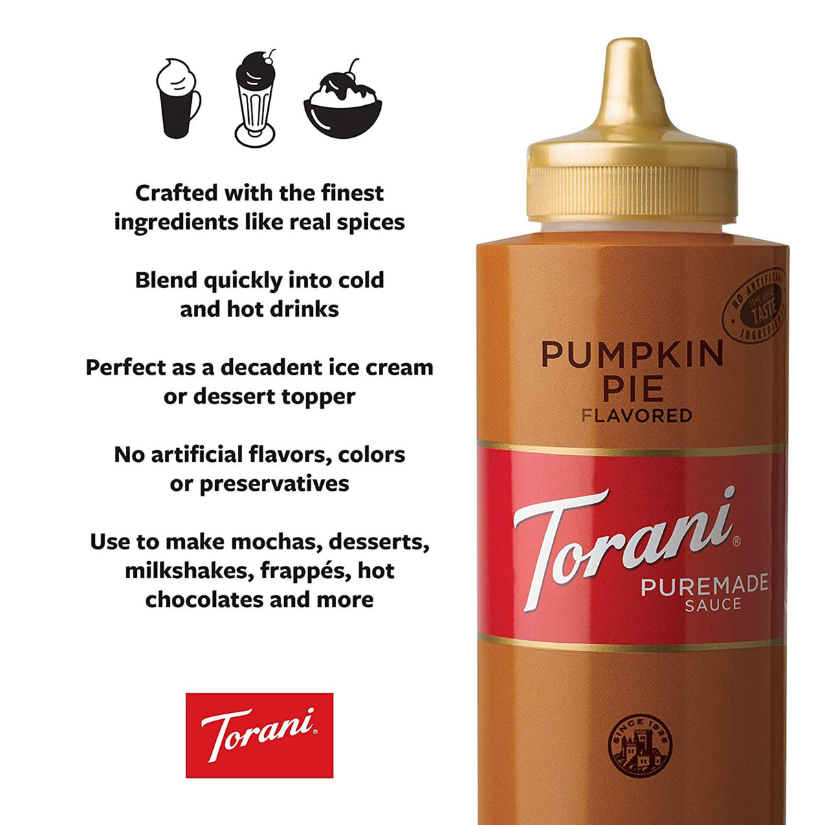 Torani Puremade Pumpkin Pie Sauce – 16.5 oz