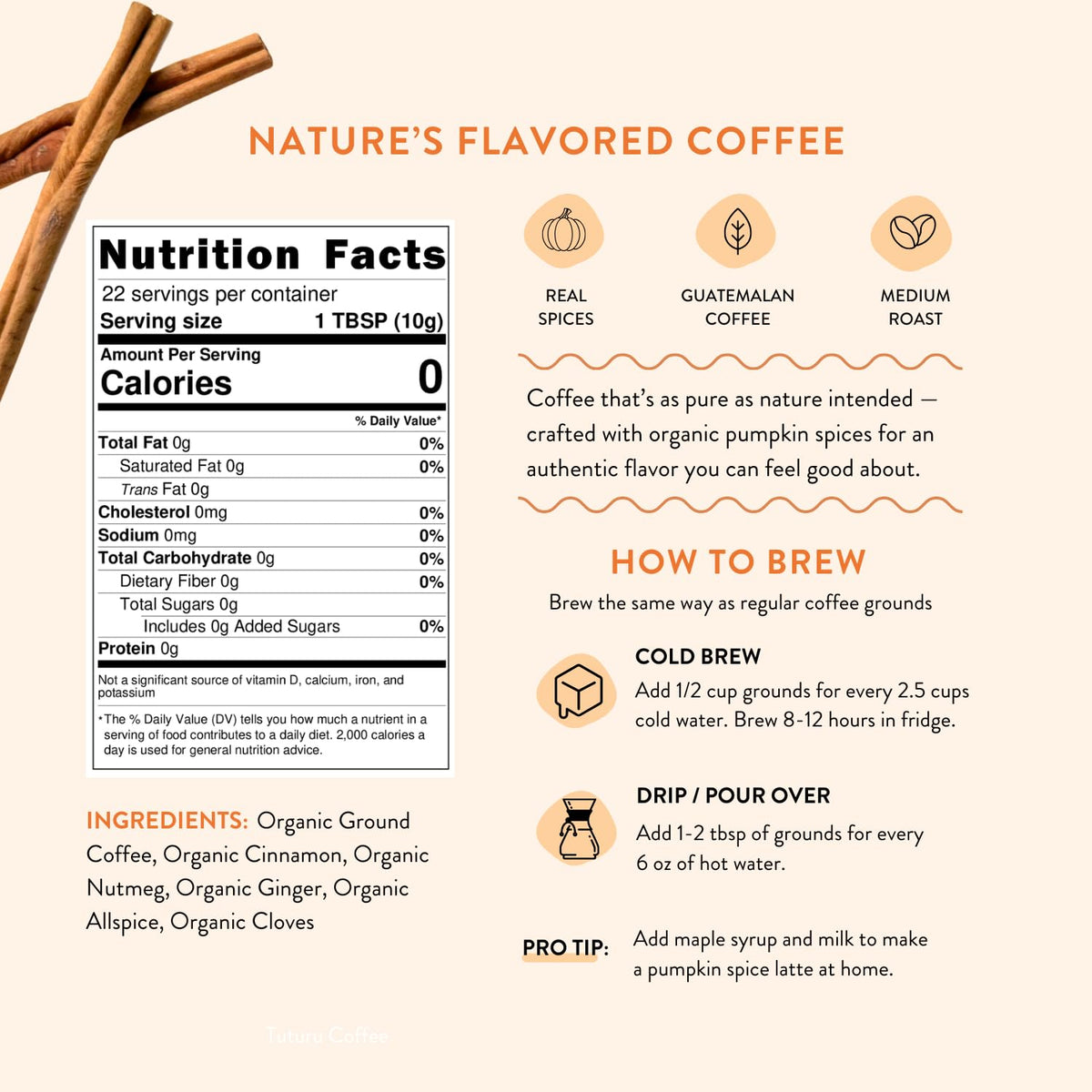 Organic Pumpkin Spice Coffee – Flavored with Real Spices