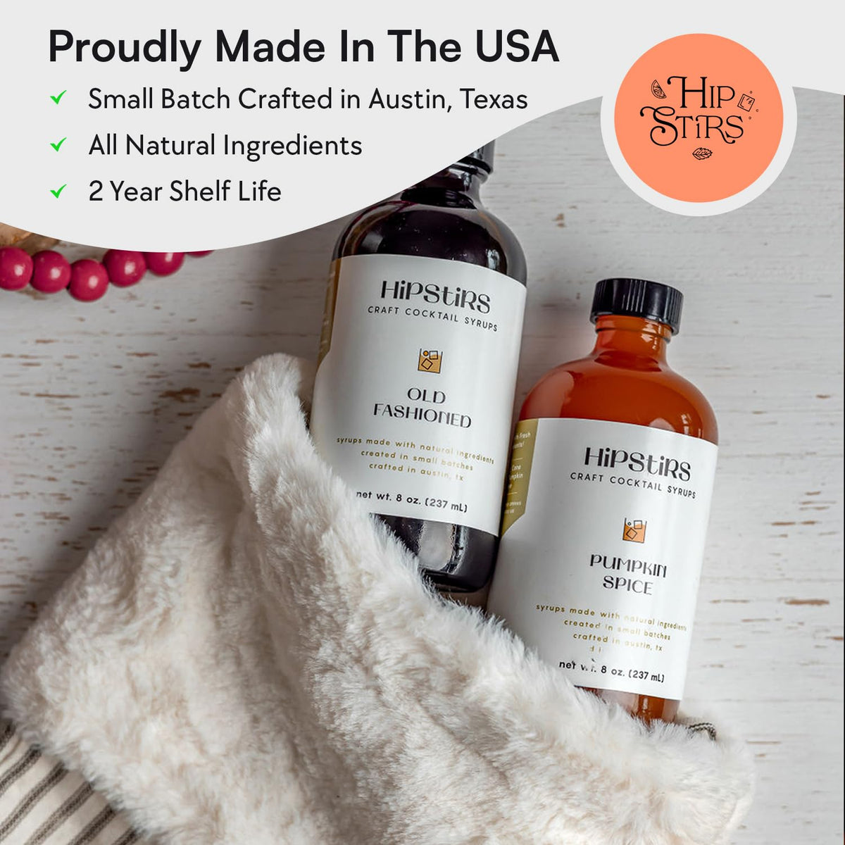 HipStirs Pumpkin Spice Syrup – 8 oz Bottle