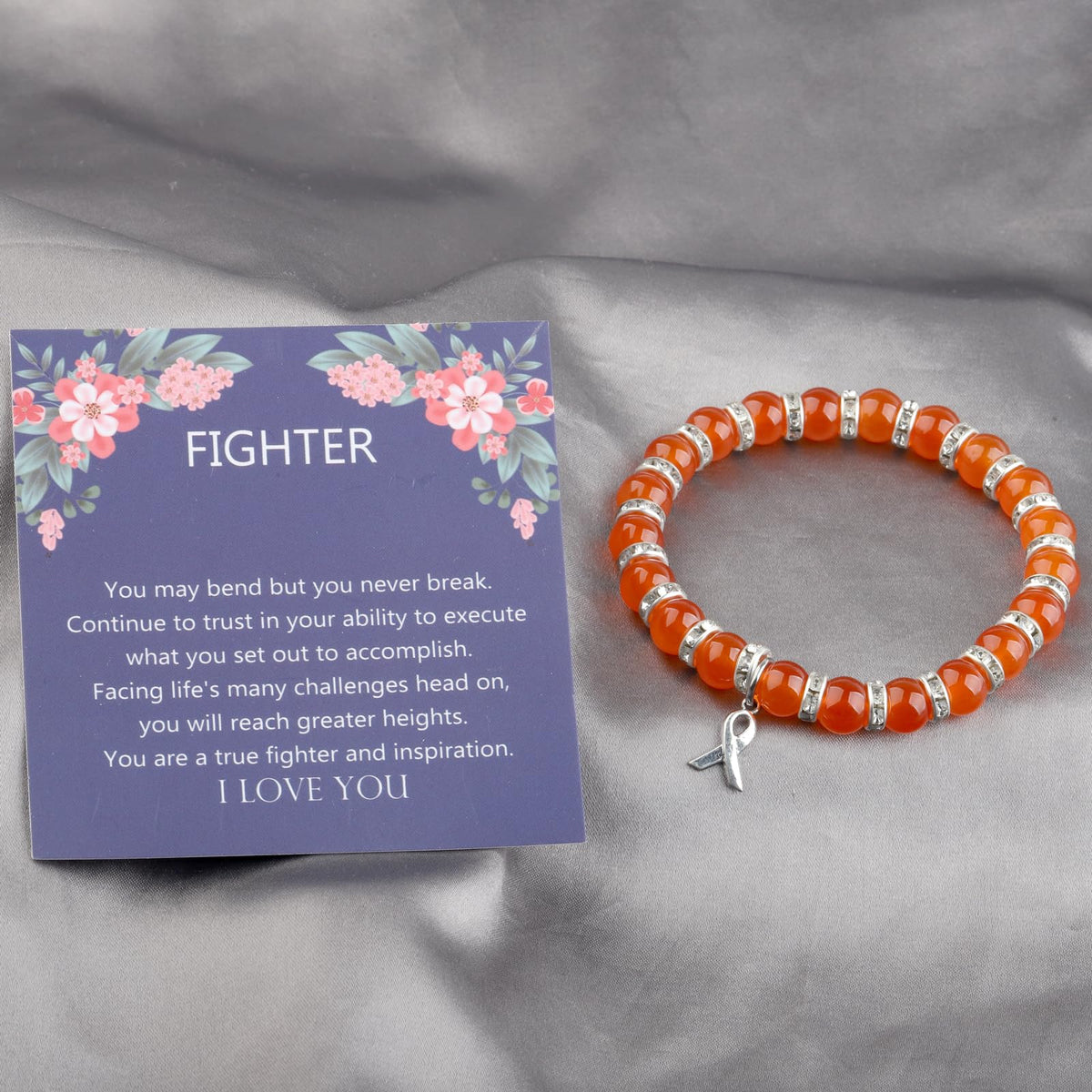 Orange Beaded Bracelet