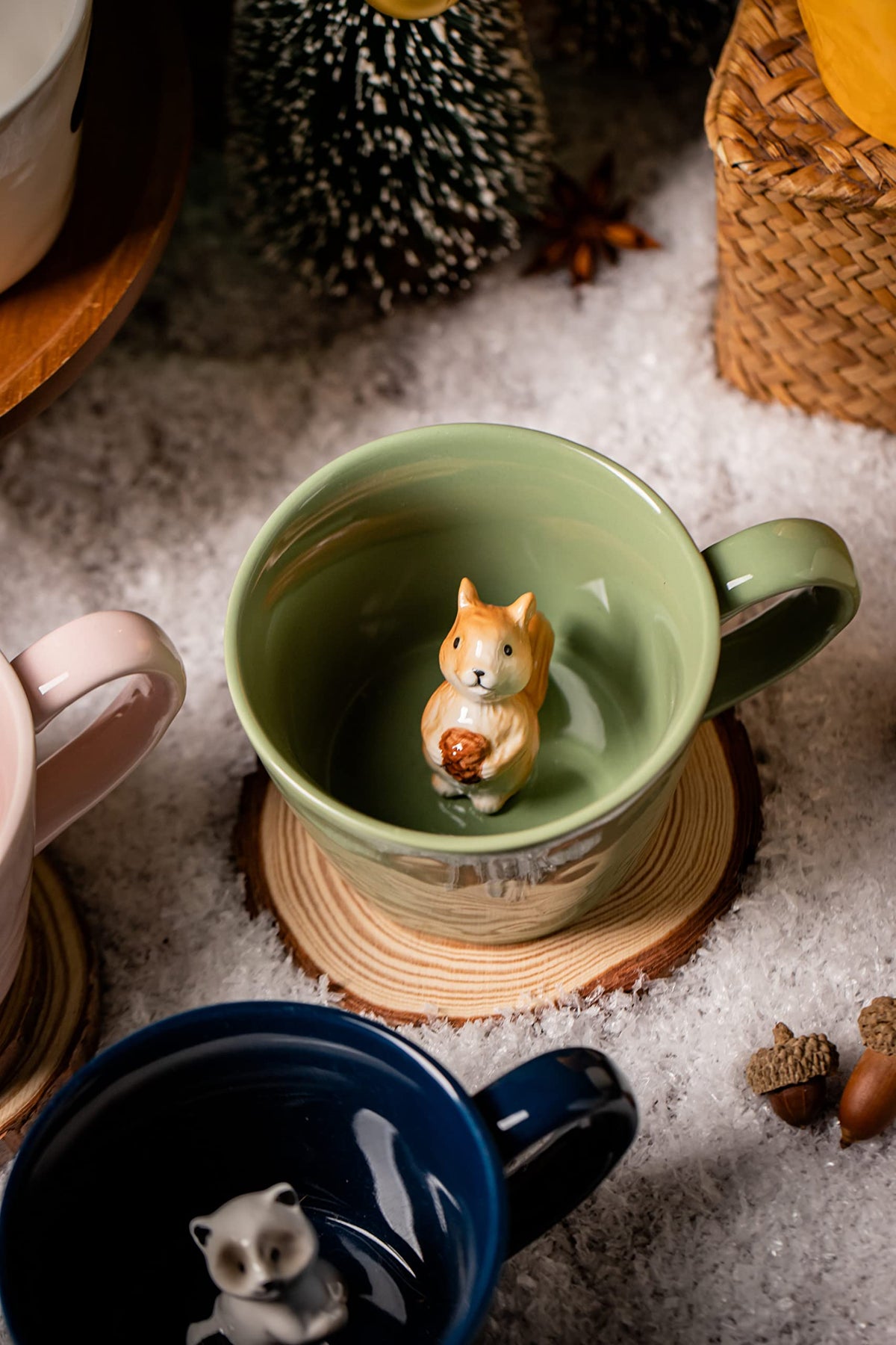 3D Squirrel Ceramic Mug – Whimsical & Heartwarming Design