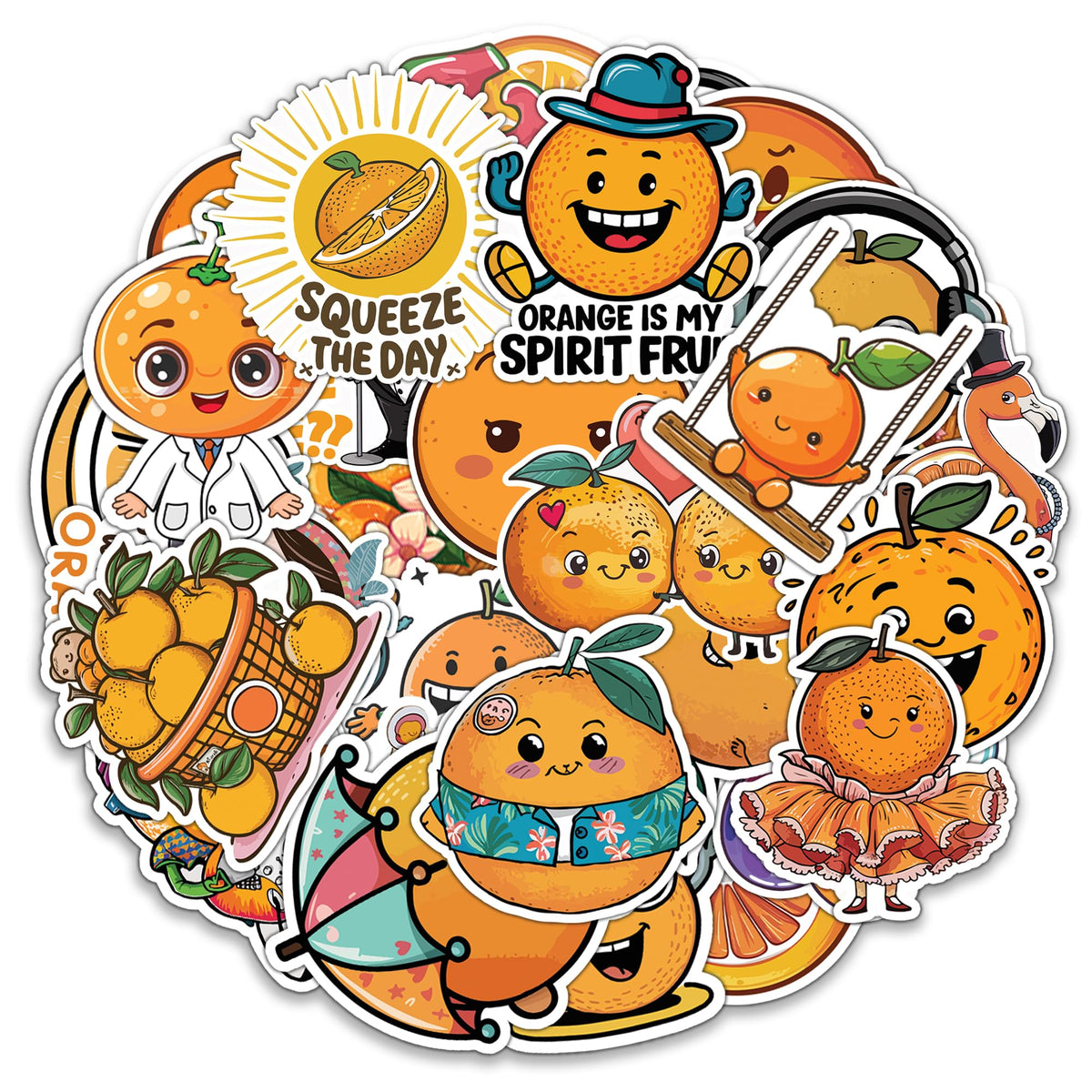 Fall Pumpkin Stickers 50 Pieces Vinyl Waterproof Decal