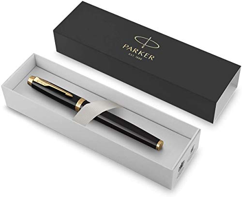 Luxury Black Gold Trim - Fine Point Black Ink