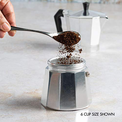 Aluminum Espresso Maker - For Bold, Full Body Espresso