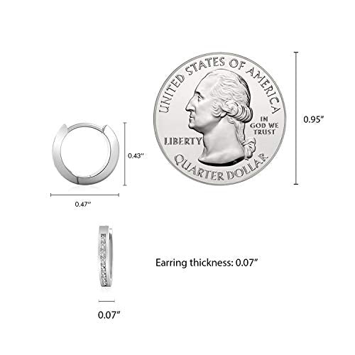 Small Huggie Hoop Earrings (Silver)