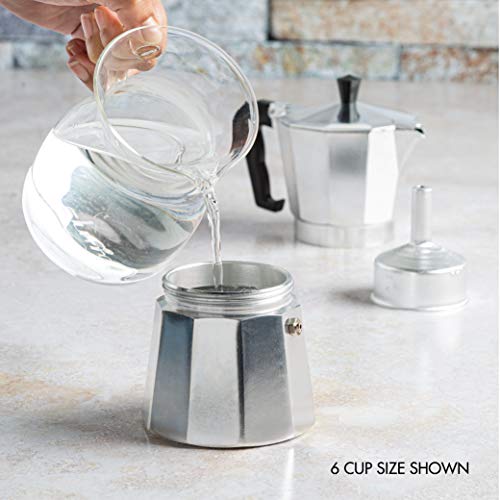Aluminum Espresso Maker - For Bold, Full Body Espresso