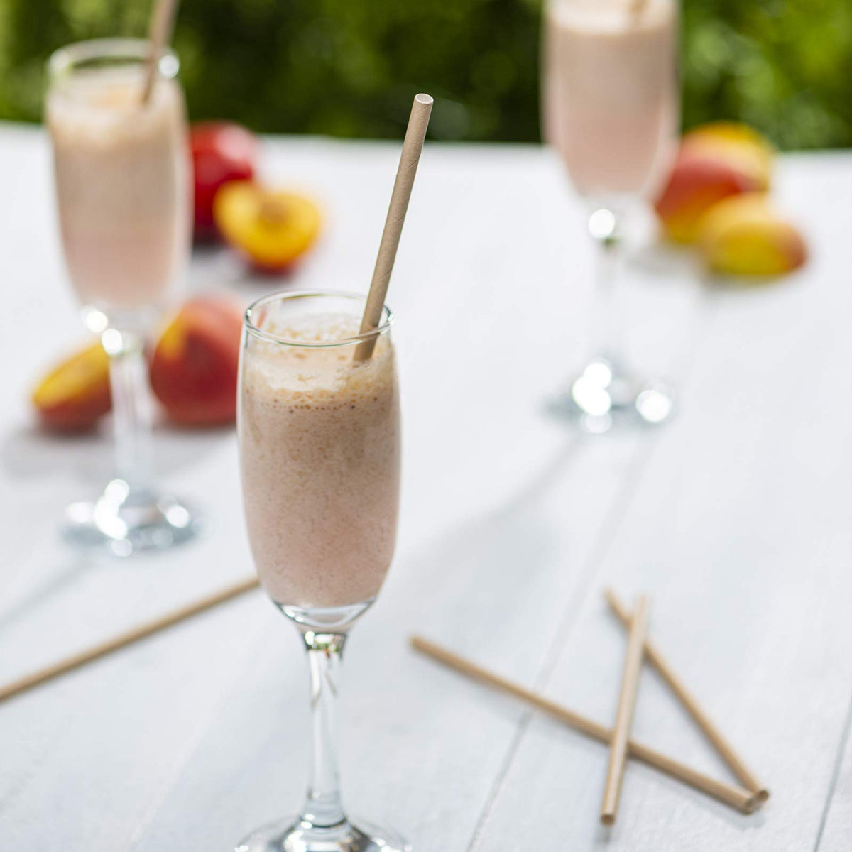 Kraft Paper Drinking Straws 100% Biodegradable & Ink-free, (200 Pack)