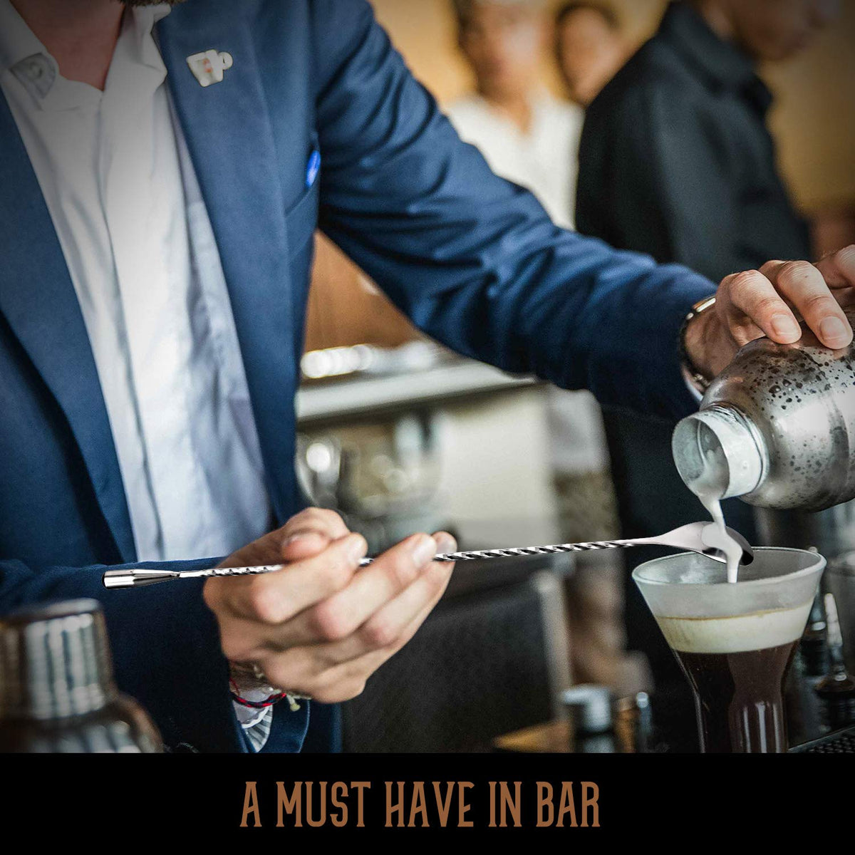 Spiral Bar Cocktail Shaker Spoon - Stainless Steel
