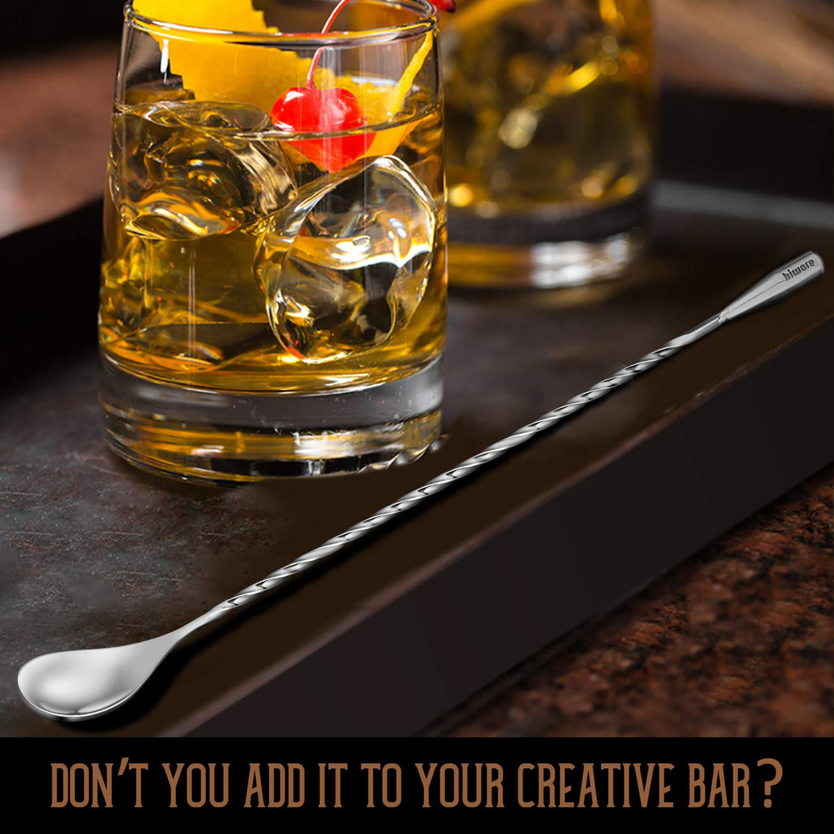 Spiral Bar Cocktail Shaker Spoon - Stainless Steel