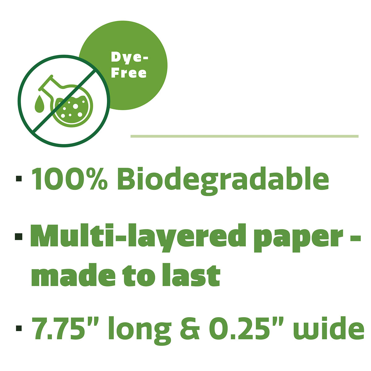 Kraft Paper Drinking Straws 100% Biodegradable & Ink-free, (200 Pack)